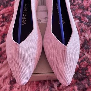Rothy’s Pointed flats pink 10 EUC